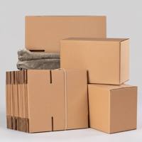 Boîte d'expédition en carton ondulé personnalisée, découpée et pliante, robuste, pour l'emballage de vêtements en vente au détail
