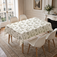 Nappe en plastique personnalisée imprimée en gros, nappe en PVC imperméable, nappe florale imperméable pour l'extérieur