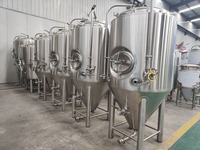 Cuve de fermentation de bière en acier inoxydable à double paroi avec trappe latérale, 1000L, 2000L, 3000L