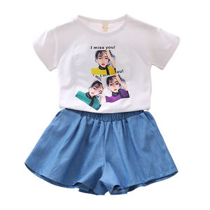 Camisetas Blancas Lisas al por Mayor y Conjuntos de Ropa para Niños con Pantalones, Compras en Línea para Niños en India - Product Image 1