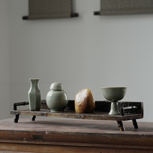 Support de tasses en bambou en forme de rocher, organisateur de thé de bureau, accessoire de cérémonie du thé chinois, type sur pied, origine Anji - Product Image 1