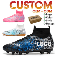 Chaussures de football AG en gros, prix d'usine, crampons en caoutchouc TPU antidérapants, multi-surfaces, pour hommes et jeunes, OEM, printemps, été, automne