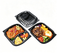 Boîtes alimentaires jetables en PP Fujian Bingo, 1 à 3 compartiments, pour déjeuner, bento, à emporter, transfert thermique, restaurant