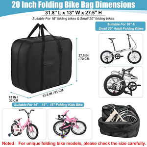 Sac de transport pliable pour vélo de route 20-26 pouces pour le cyclisme en plein air, les voyages en avion, les vols, sac de transport pour vélo de course imperméable - Product Image 3
