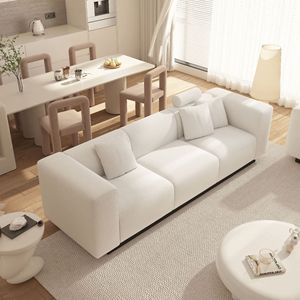 Sofá de Lana de Cordero FX80011 Color Crema, Estilo de Diseñador, para Sala de Estar o Dormitorio - Product Image 2