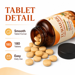 Comprimés d'extrait de curcuma biologique et de gingembre - Vitamines certifiées, compléments de santé, antioxydant, soutien immunitaire pour - Product Image 5