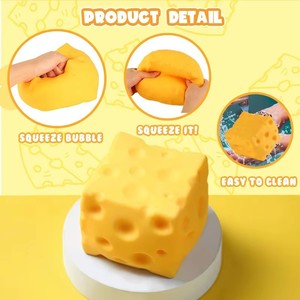 Juguete Sensorial Antiestrés de Queso Gigante al por Mayor, Juguete de Pan de Queso de Rebote Lento para Niños - Product Image 6