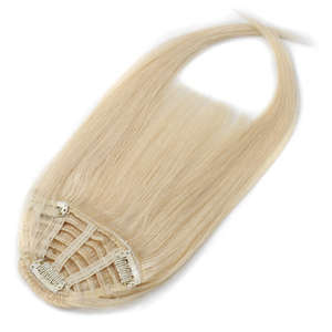 Frange a clip in capelli umani Remy 100% con taglio dritto, frangia naturale marrone cenere, <span class=keywords><strong>extension</strong></span> a clip per capelli con frangia sopra la testa - Product Image 3