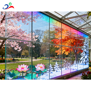 Ngoài trời cửa sổ thủy tinh linh hoạt <span class=keywords><strong>LED</strong></span> phim trong Suốt <span class=keywords><strong>LED</strong></span> phim P8 RGB đầy đủ màu sắc <span class=keywords><strong>LED</strong></span> hiển thị - Product Image 1