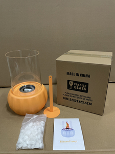 Cheminée à éthanol carrée de table, foyer miniature en métal d'intérieur, foyer portable en forme de citrouille, foyer autoportant en verre - Product Image 6