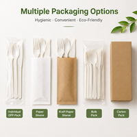 Ensemble de couverts en CPLA de qualité commerciale durable, compostables, fourchette, couteau, cuillère, certifiés BPI pour la restauration