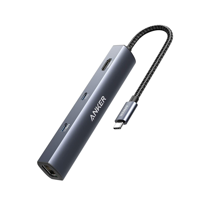 Anker PowerExpand 6-in-1 USB C PD Hub With 65W Power Delivery 4KHDMI 1Gbps Ethernet 2 USB 3.0 Data Ports