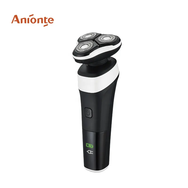 ANIONTE Waterproof electric men shaver with three individually floating rotary heads usb charge