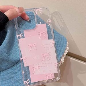 Nueva Funda de Teléfono con Lazo Rosa Estilo Coreano para iPhone 15 14 13 Pro Max, Carcasa Trasera Antigolpes para Niñas, Regalo Suave - Product Image 2