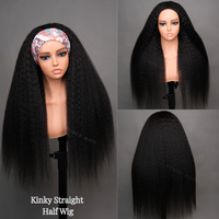Vente en Gros Demi-Perruque Cheveux Humains Raides Crépu Faite à la Machine Naturel Yaki pour Femmes