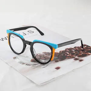 Handmade Acetate Eyewear Vintage Blue Light Blocking Glasses Prescription Optical Acetate Eyeglasses Frames