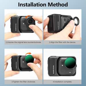 Juego de Filtros Profesionales Amazear para Cámara Insta360 GO Ultra, Kit 4 en 1 ND/CPL con Cristal Óptico AGC para Vlogging y Viajes - Product Image 4