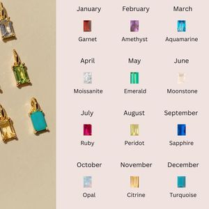 Kalung Trendy Perhiasan Baja Anti Karat Lapis Emas 18K Liontin Batu Kelahiran Zodiak Kalung Rantai Perhiasan Tulang Selangka - Product Image 6