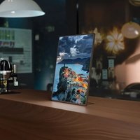 Le panneau d'affichage de bureau de cinéma de restaurant est facile à déplacer le panneau en verre trempé a mené l'affichage de boîte à lumière de la publicité