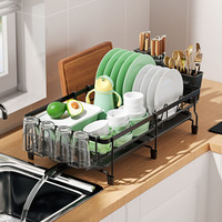 Support multifonctionnel en métal pour bol de cuisine antirouille pour comptoir, cuillère de drainage, porte-gobelet, rangement facile et extensible