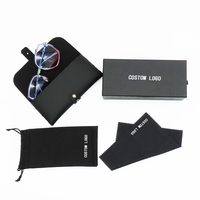 Pochette de lunettes de soleil en cuir de luxe sacs à lunettes boîte à lunettes étui à lunettes pour ensemble d'emballage de lunettes avec logo personnalisé