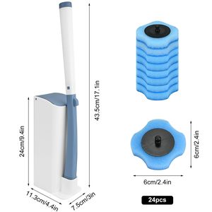 Dùng Một Lần Nhà Vệ Sinh Làm Sạch Bàn Chải Với Chủ Dùng Một Lần Nhà Vệ Sinh Làm Sạch Hệ Thống Với 24 Thay Thế Đầu - Product Image 2
