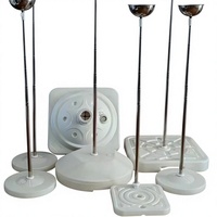 Arche de ballons en plastique blanc avec base remplie d'eau, support de colonne décorative ronde pour fête, mariage, événement