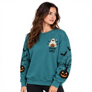<b>Halloween</b> <b>Sweatshirt</b> Vintage Pumpkin Graphic Oversized Crew Neck Long Sleeve Pullover Gothic Unisex Autumn Winter Streetwear - Product Image 3