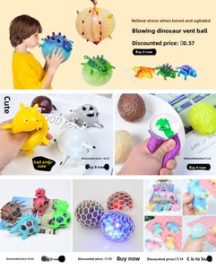 Juguetes Novedosos y Creativos: Dinosaurio Inflable de Goma, Pelota Bobo para Embarazadas - Product Image 6