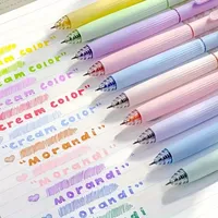 Juego de 5 bolígrafos de gel de colores Morandi, punta fina multicolor de 0,5 mm para estudiantes, para escribir y dibujar, suministros de papelería escolar