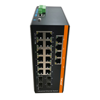 Commutateur industriel Gigabit Tincam 20 ports 10/100/1000 Mbps avec prise en charge SNMP CLI VLAN et alimentation double DC