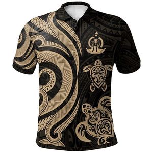 Polo Vanuatu par sublimation Chemise de golf personnalisée manches courtes style totem polynésien décontracté et confortable Sortie d'usine - Product Image 3