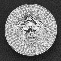 Boucle de ceinture occidentale en alliage de zinc de haute qualité, taille intérieure 40 mm, tête de tigre personnalisée
