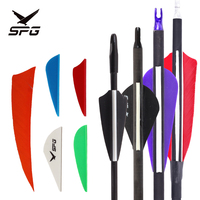 Plumes de flèche SPG pour tir à l'arc, DIY, pour arc classique, chasse, cible, tige en carbone, caoutchouc plastique, plumes de chasse au dinde, ailettes paraboliques droites