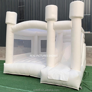 Castello Gonfiabile Bianco Commerciale per Matrimoni a Prezzo di Fabbrica, Castello Gonfiabile in PVC, Trampolino Gonfiabile Commerciale, Castelli Gonfiabili per Saltare - Product Image 4