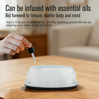 Humidificador USB Mini de Fábrica OEM/ODM para Uso Doméstico, con Luz Nocturna LED de 7 Colores, Efecto de Llama y Fragancia