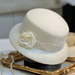 Chapeau cloche rayé pour femme <span class=keywords><strong>Angela</strong></span> & William - Chapeau bob d'été - 100% coton - Cordon de serrage réglable - Blanc - Product Image 1