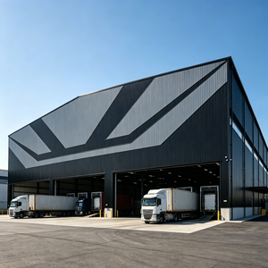 Grande structure en acier de couleur noire, bâtiment préfabriqué, entrepôt métallique, atelier industriel pour l'Amérique du Nord et l'Amérique du <span class=keywords><strong>Sud</strong></span> - Product Image 2