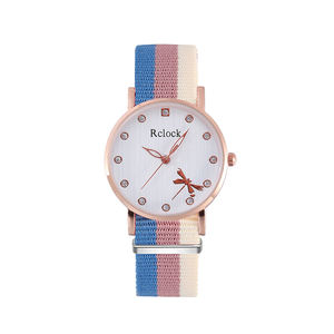 Bracelet de montre multicolore tricoté en toile élégante <span class=keywords><strong>belle</strong></span> montre à quartz pour femme bas prix accepte les montres personnalisées - Product Image 5
