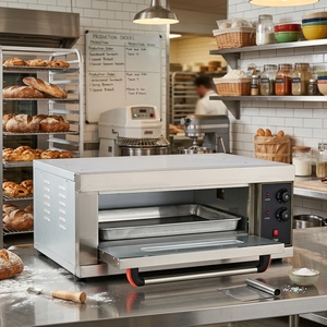 Equipo de Panadería Profesional, Horno Eléctrico de 1 Plataforma, Horno Industrial con Bandeja Extraíble, Tostadoras Comerciales y Hornos para Pizza - Product Image 1