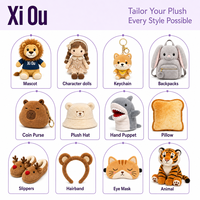 Porte-monnaie mignons en gros pour OEM, en peluche douce, formes d'animaux personnalisées, porte-clés cadeaux, faible quantité minimale de commande.