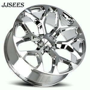 Roues en chrome flocon de neige JJSEES 20 22 24 26 pouces 6x139.7 pour Chevrolet Silverado 1500 GMC Denali Cadillac <span class=keywords><strong>Escalade</strong></span> - Product Image 2