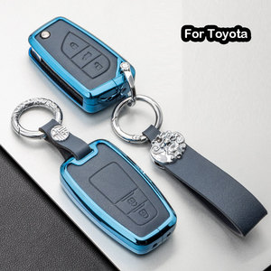 Nhà Máy Giá chinoiserie kim loại chìa khóa xe trường hợp phù hợp cho <span class=keywords><strong>TOYOTA</strong></span> từ xa chính Fob Bìa thông minh vỏ chìa khóa xe - Product Image 4