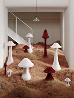 Support de présentation pliable en forme de champignon Spazepaper, socle décoratif en papier kraft pour vitrine de magasin