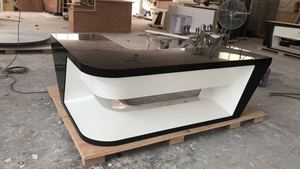 Baas Wit Bureau Bureau Bureau, Corians Steen Ceo Gebruik <span class=keywords><strong>Computer</strong></span> Schrijftafel - Product Image 6