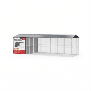 Jaula para Mascotas con Almacenamiento, Jaula para Pájaros 338.58 x 122.05 x 97.24 Pulgadas, Estructura de Alambre de Acero para Exteriores con Recubrimiento de Polvo Antracita - Product Image 1