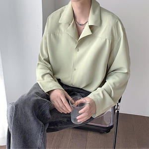 Camisa de manga larga personalizable con estampado divertido para hombre, Camisa de algodón con botones de Popelina, Oem, con cuello de campo de Cuba, nueva moda - Product Image 2