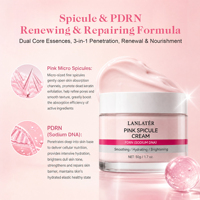 Crème Visage Anti-âge Hydratante Réparatrice Éclaircissante et Blanchissante au Collagène PDRN et Micro-Spicules Roses Marque Blanche