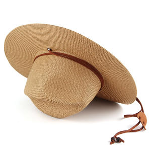 HZM-23045 été femmes paille large bord couleur personnalisée plaine hommes papier paille bande plage <span class=keywords><strong>Panama</strong></span> Fedora chapeau - Product Image 4