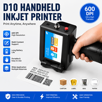 Machine de codage à jet d'encre portable D10 300 DPI, imprimante manuelle pour l'étiquetage des boîtes en carton, des câbles, des tuyaux, l'identification des produits
